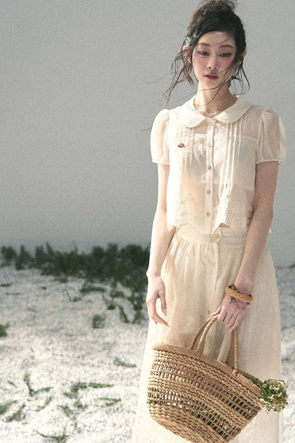 French Floral Lace Two-Piece Set-Up