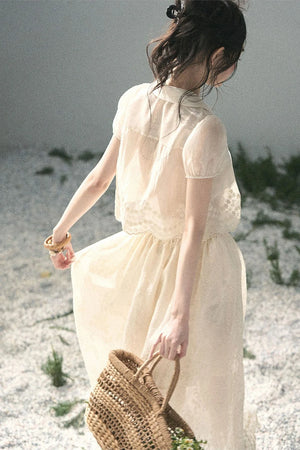French Floral Lace Two-Piece Set-Up