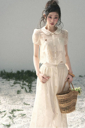 French Floral Lace Two-Piece Set-Up