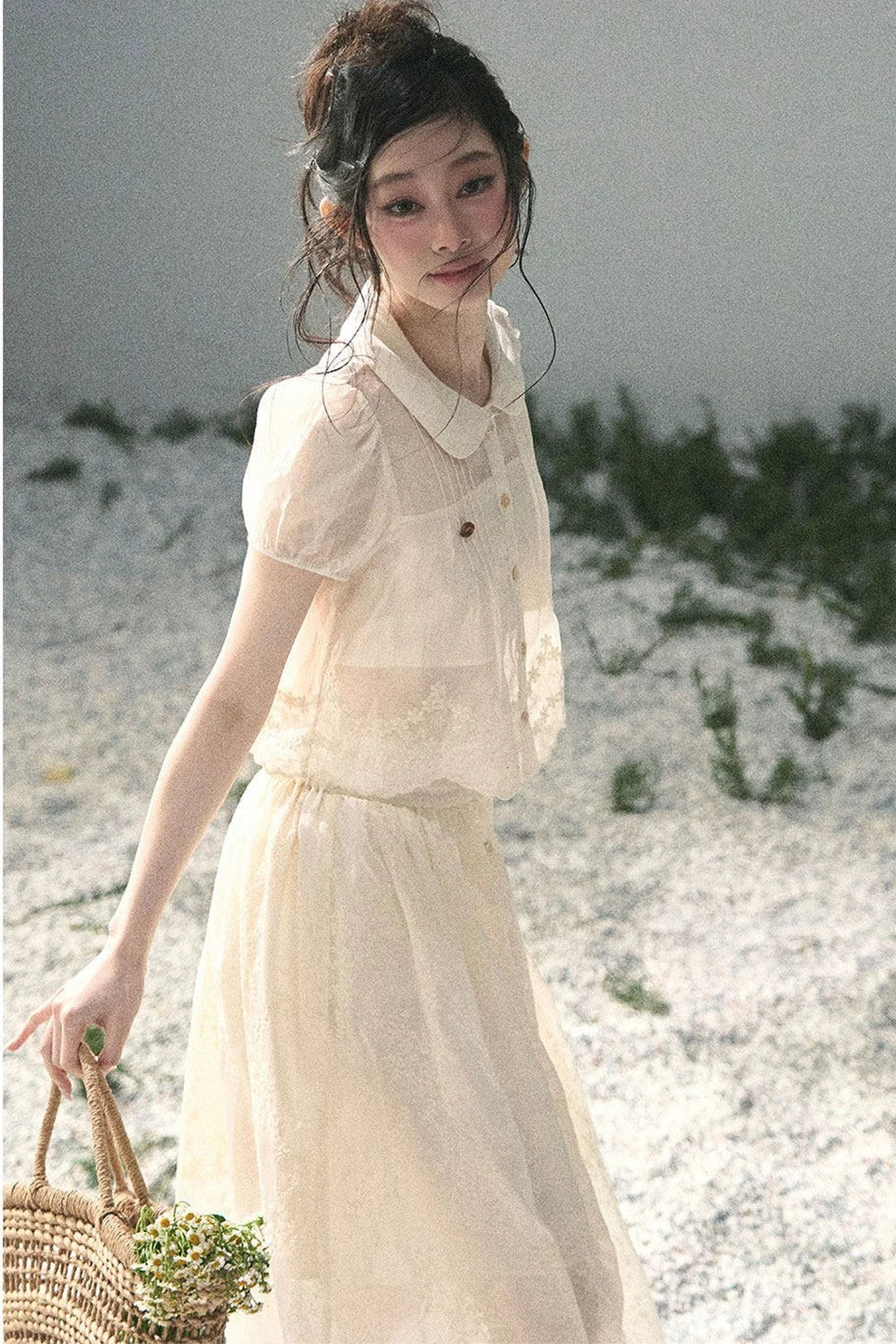 French Floral Lace Two-Piece Set-Up