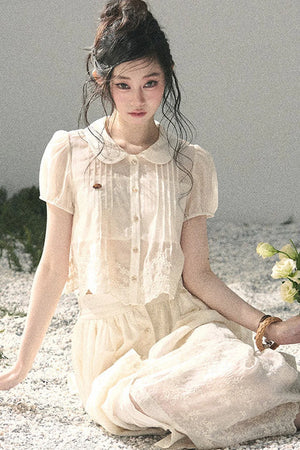 French Floral Lace Two-Piece Set-Up