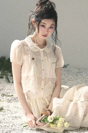 French Floral Lace Two-Piece Set-Up