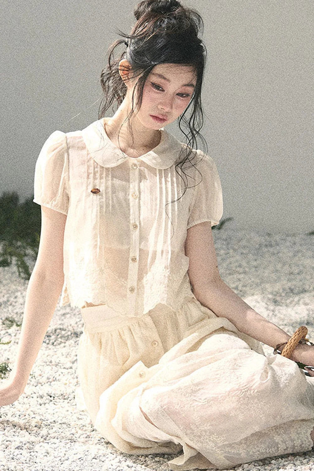 French Floral Lace Two-Piece Set-Up