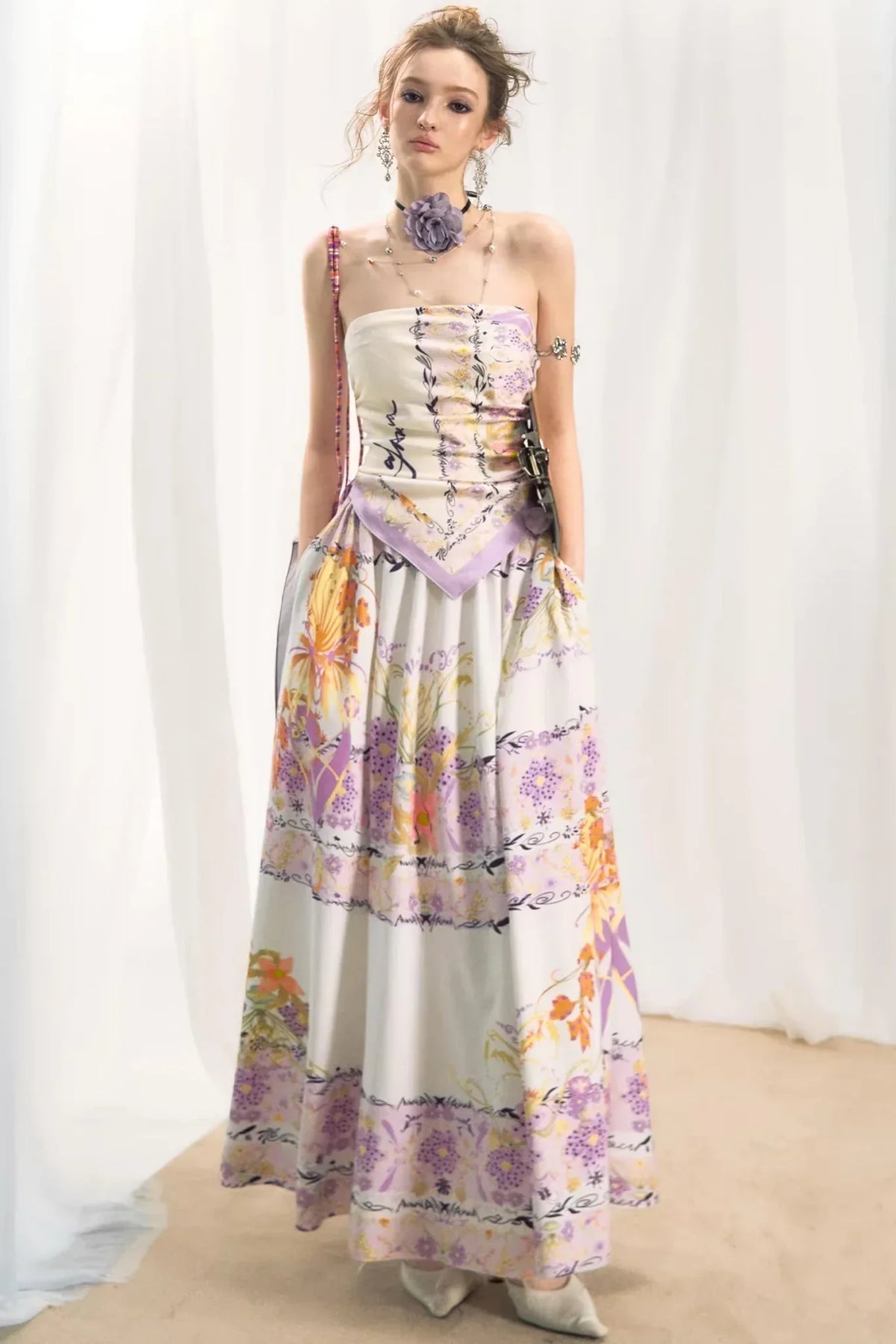French Floral Resort Skirt Set-Up