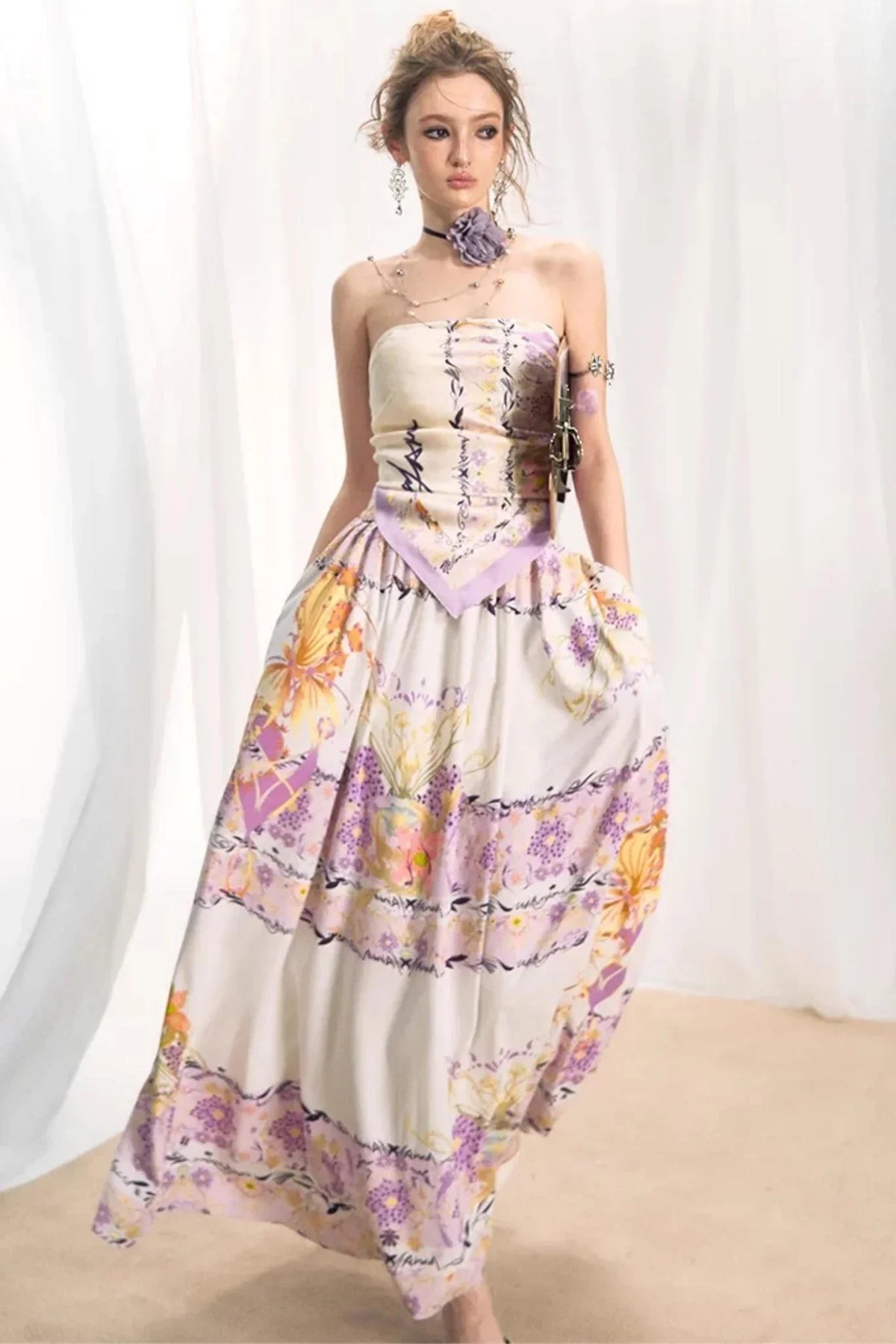 French Floral Resort Skirt Set-Up