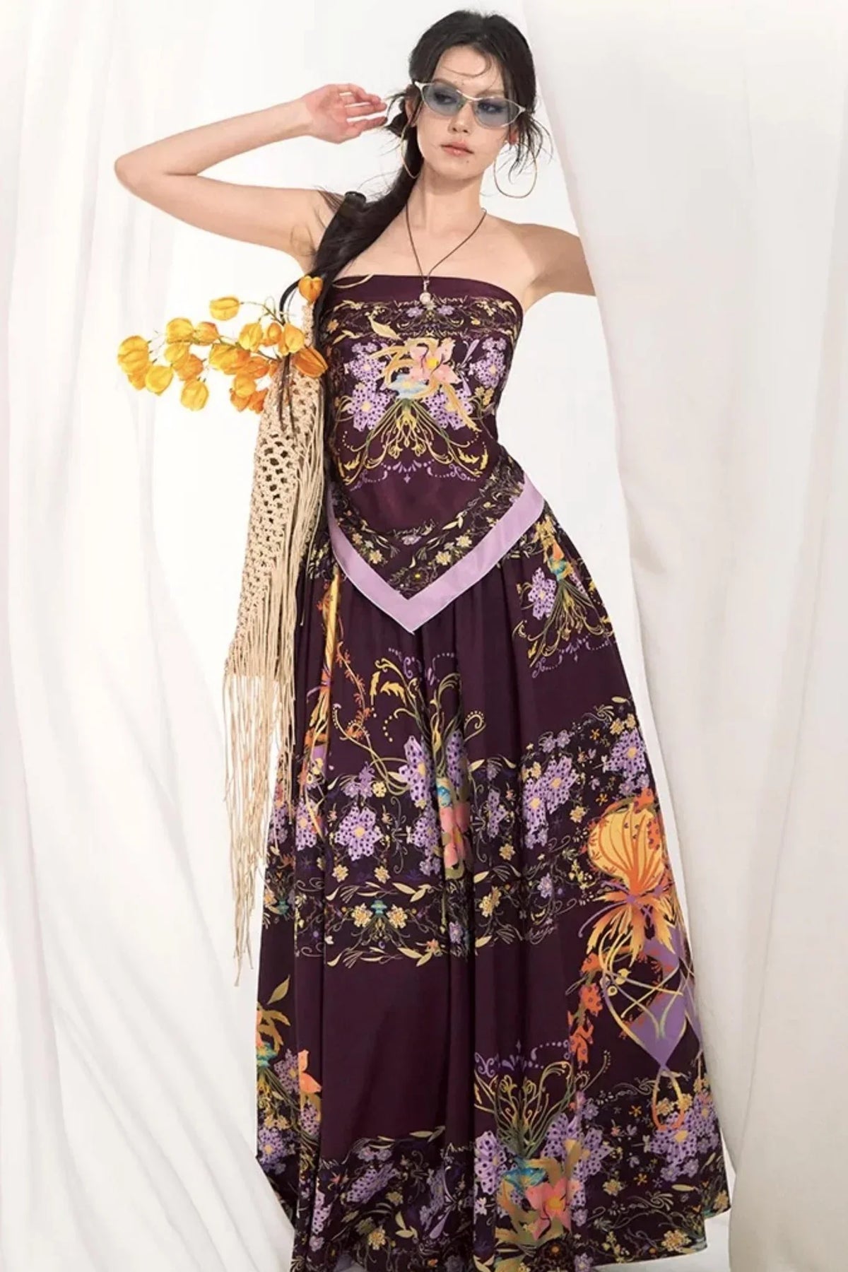 French Floral Resort Skirt Set-Up