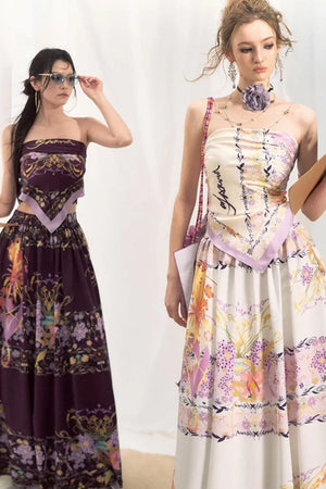 French Floral Resort Skirt Set-Up