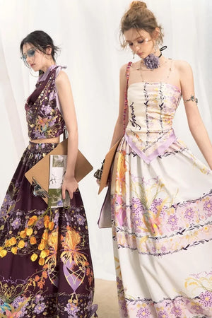 French Floral Resort Skirt Set-Up