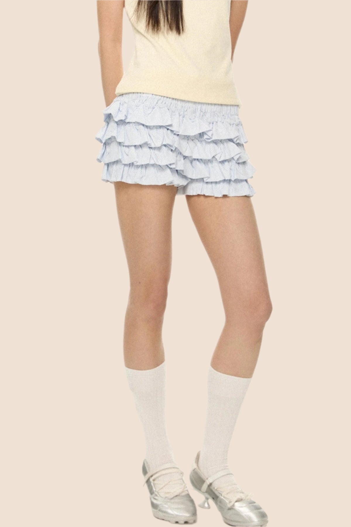 French Fluffy High-Waist Skirt