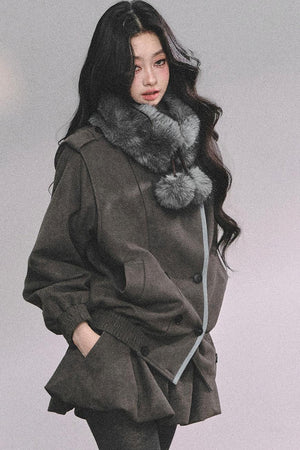 French Fur Collar Scarf