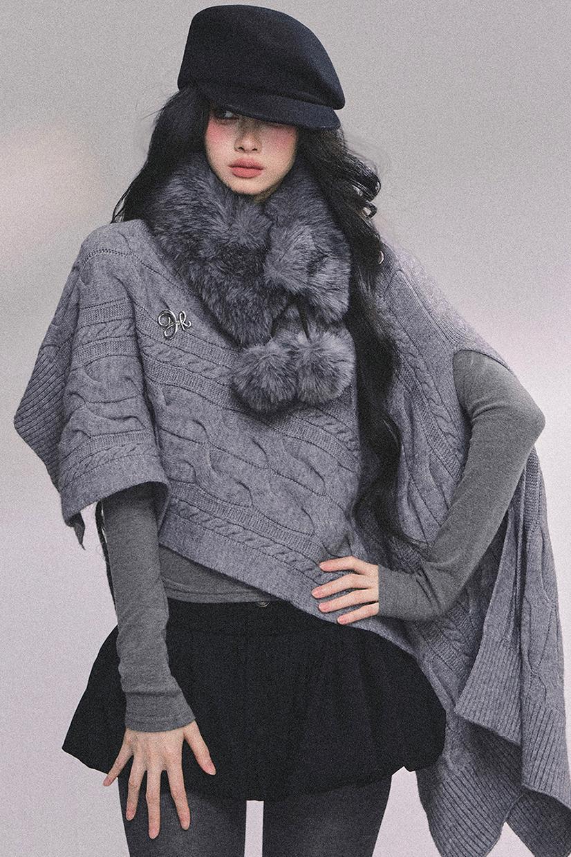 French Fur Collar Scarf