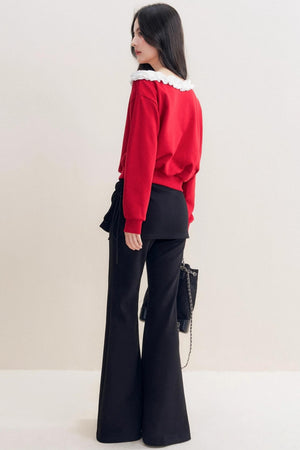 French Heavy Lace Sweatshirt