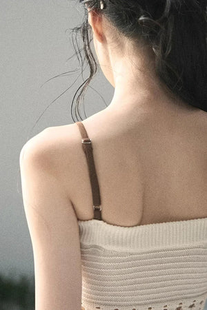 French Knitted Hollow-Out Camisole
