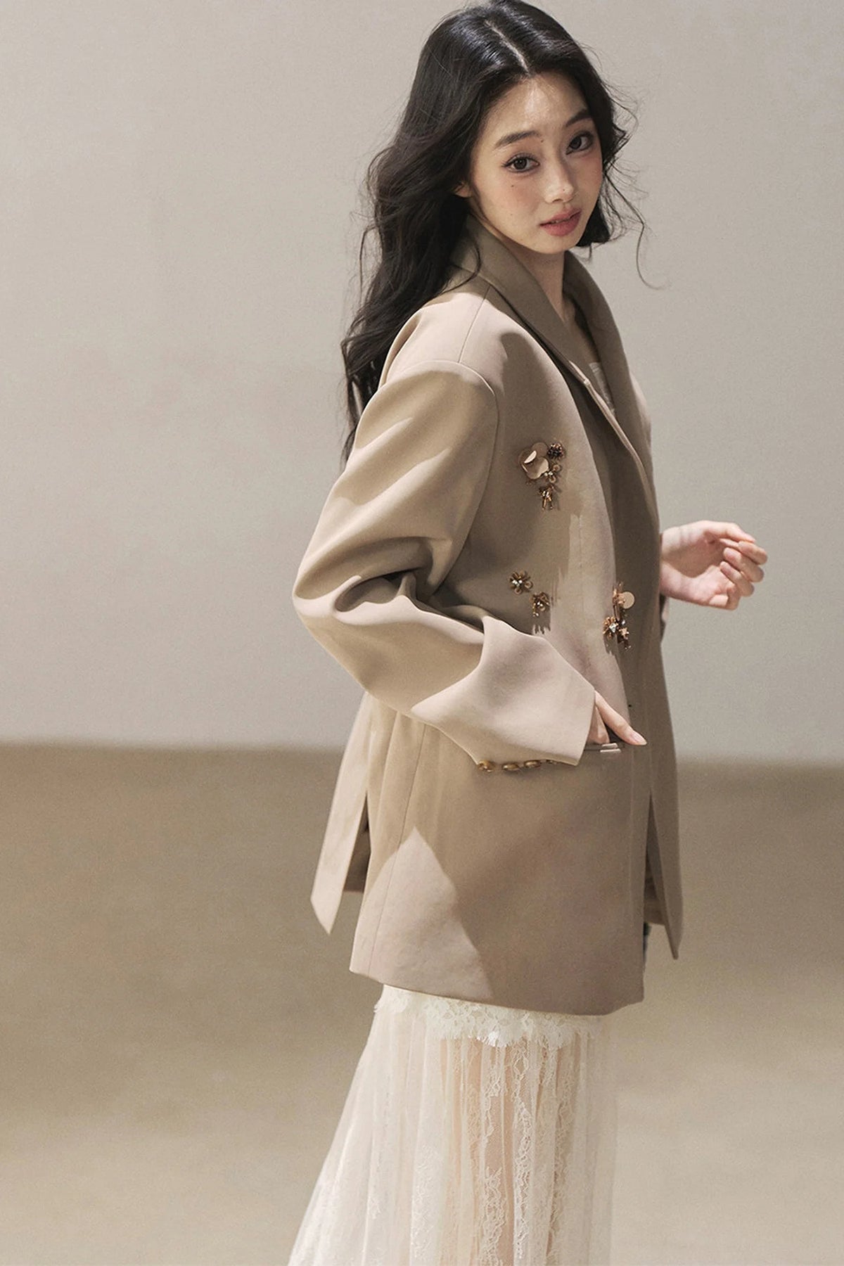 French Lace Camisole Dress and Jacket Set-Up