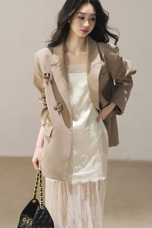 French Lace Camisole Dress and Jacket Set-Up
