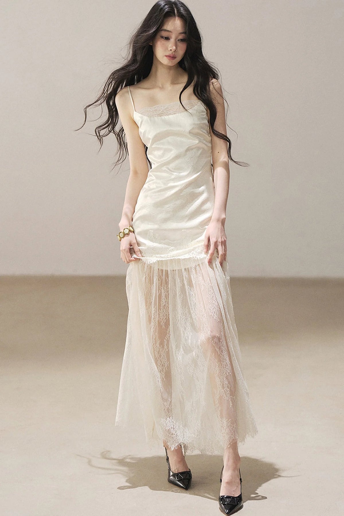 French Lace Camisole Dress and Jacket Set-Up