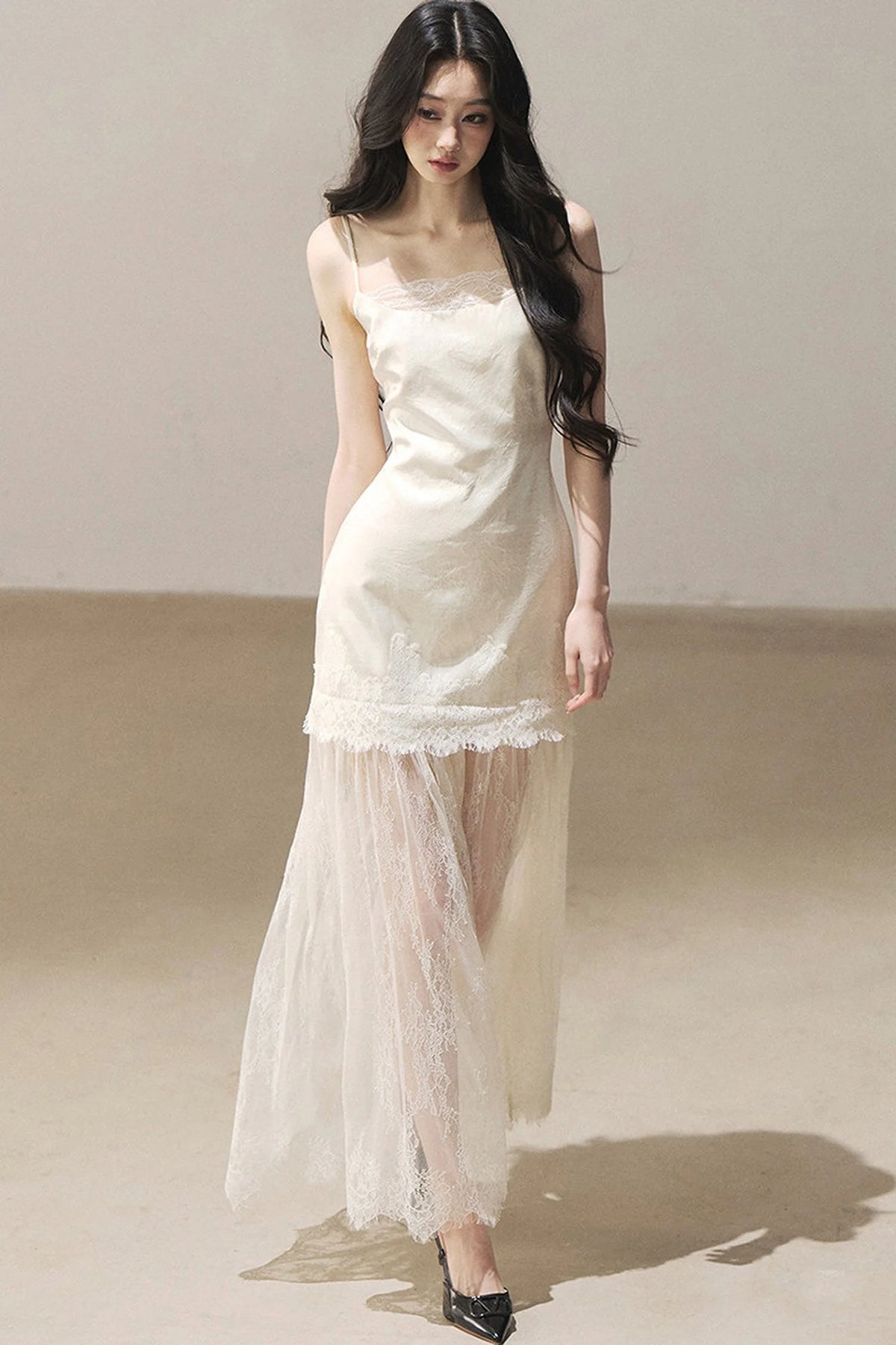 French Lace Camisole Dress and Jacket Set-Up