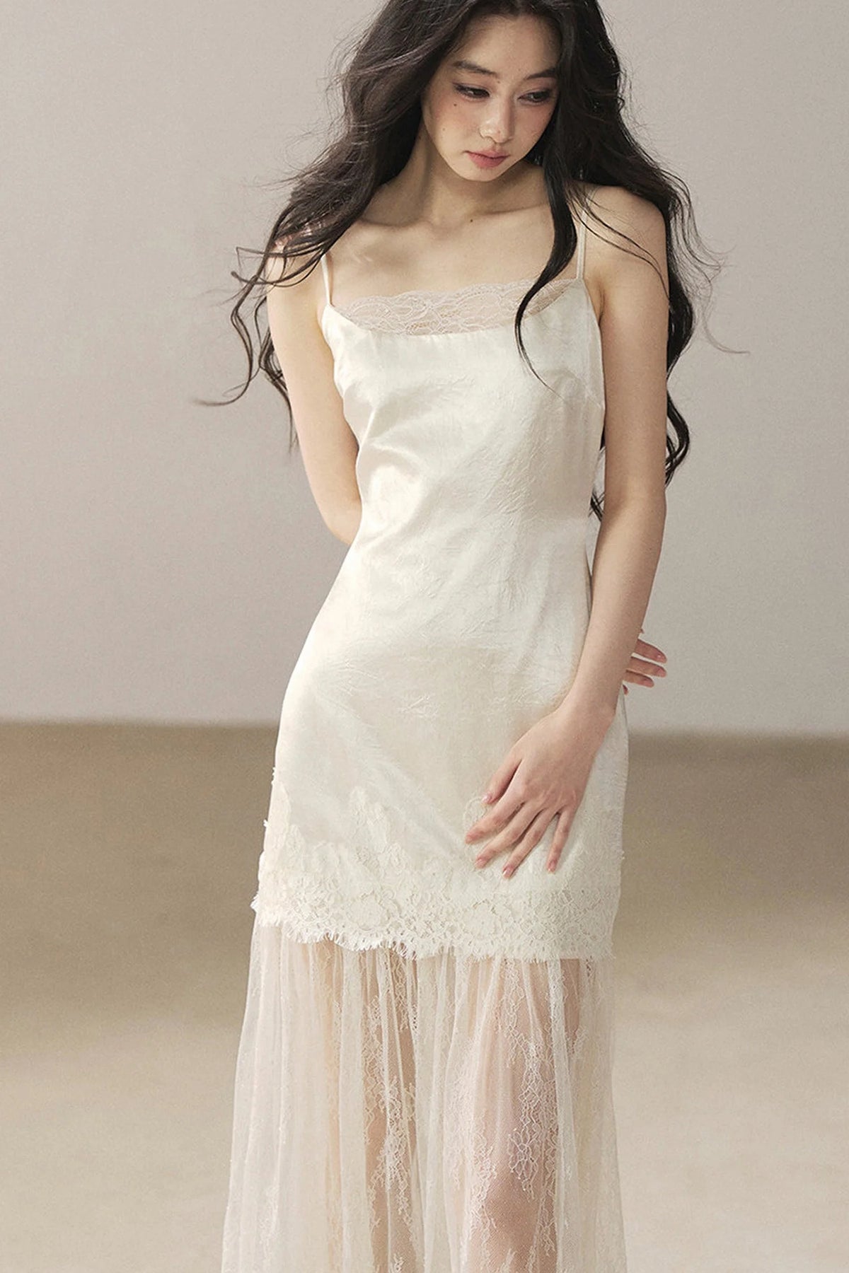 French Lace Camisole Dress and Jacket Set-Up