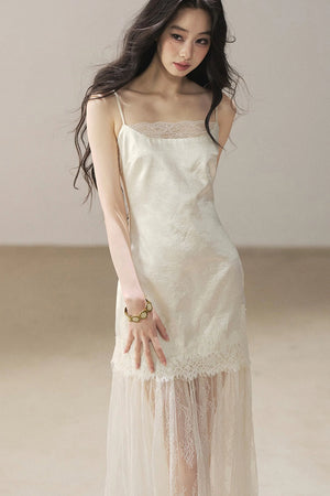 French Lace Camisole Dress and Jacket Set-Up