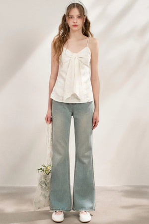 French Lace Flare Jeans