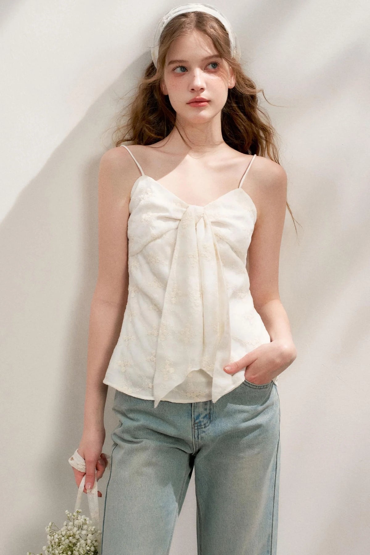 French Lace Flare Jeans