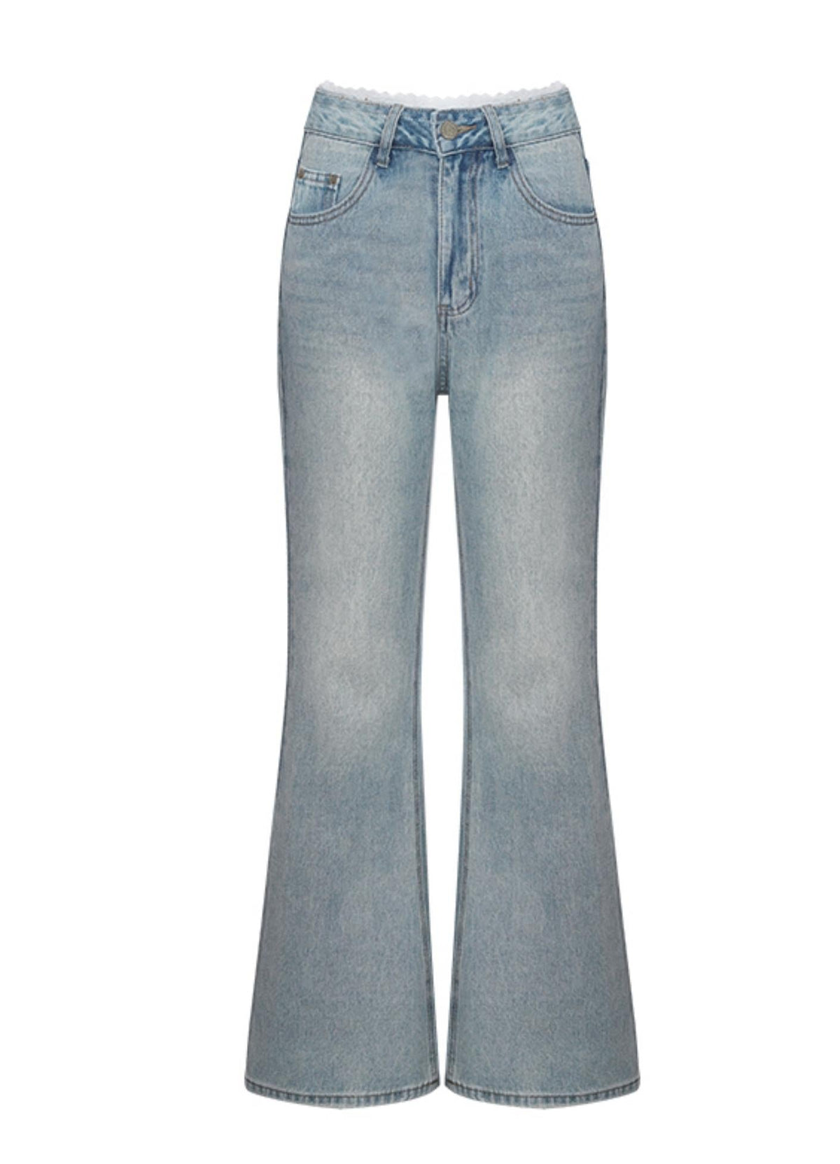 French Lace Flare Jeans