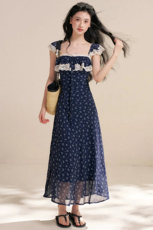 French Lace Floral Dress