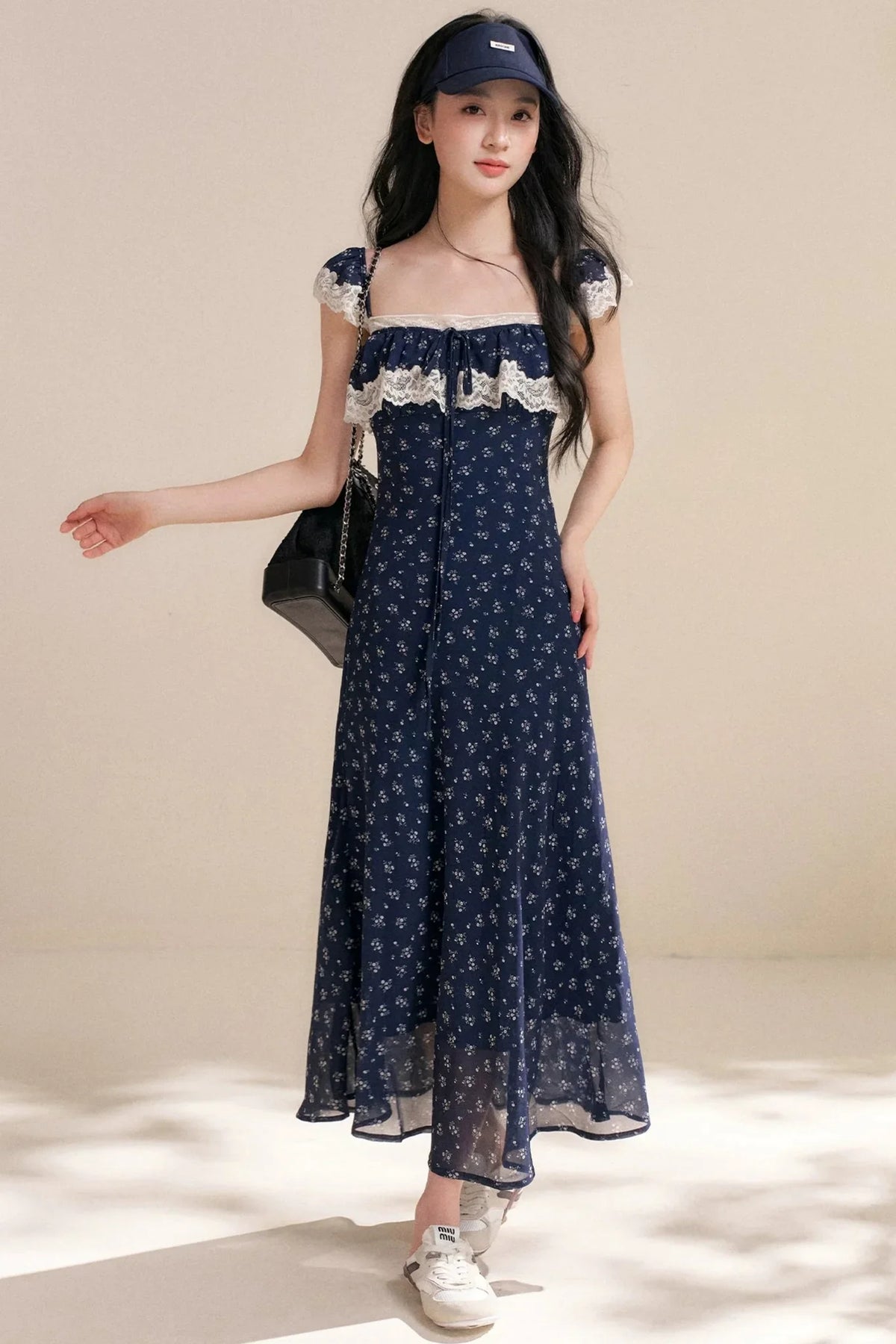 French Lace Floral Dress