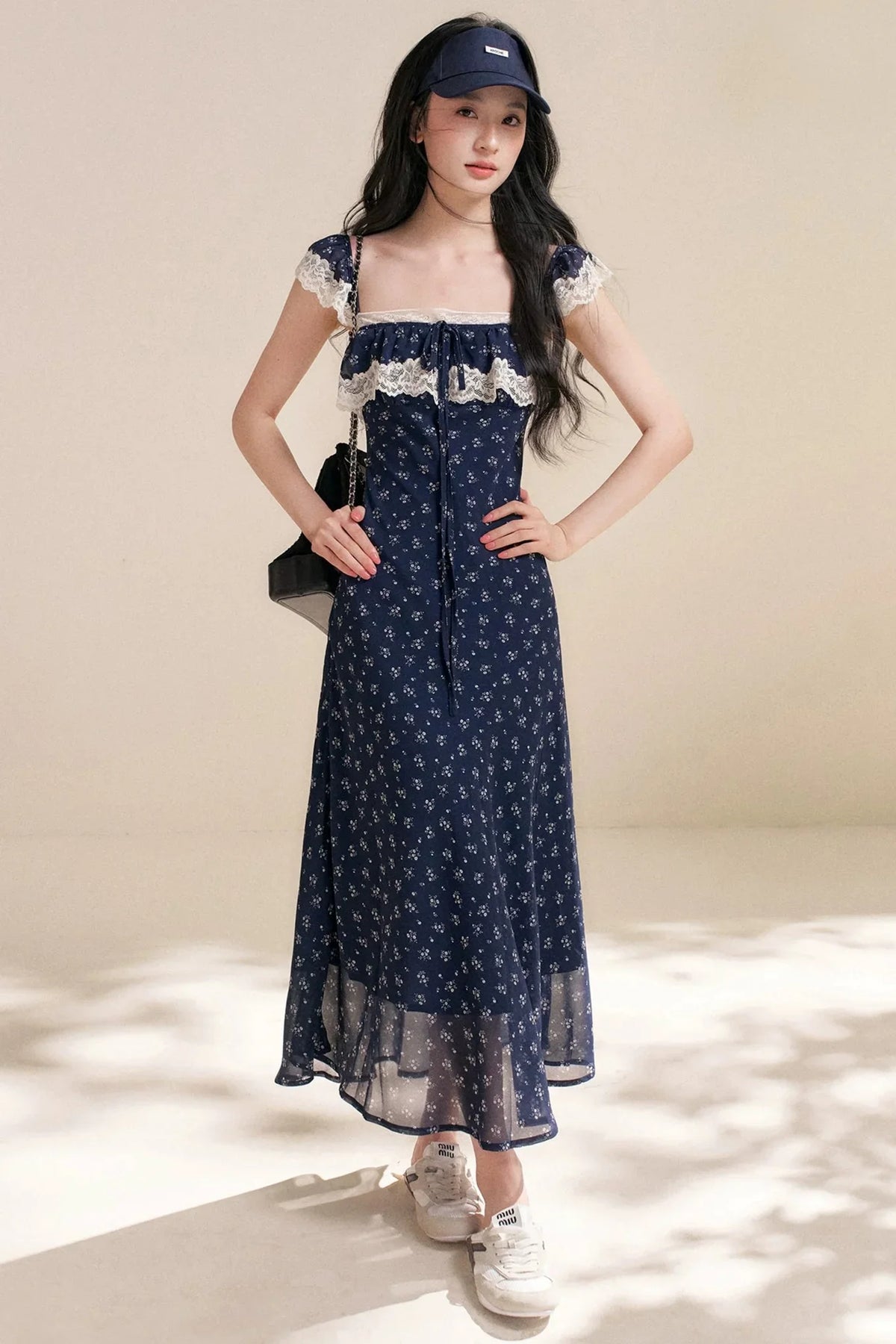French Lace Floral Dress