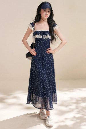 French Lace Floral Dress