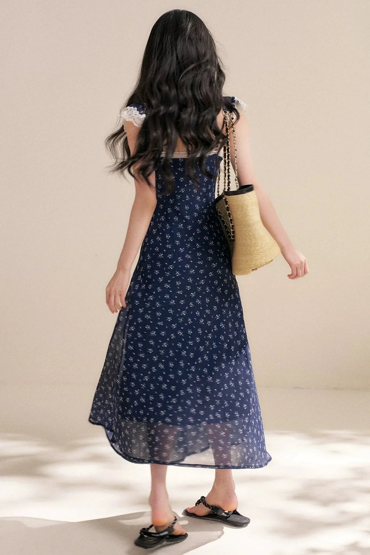French Lace Floral Dress