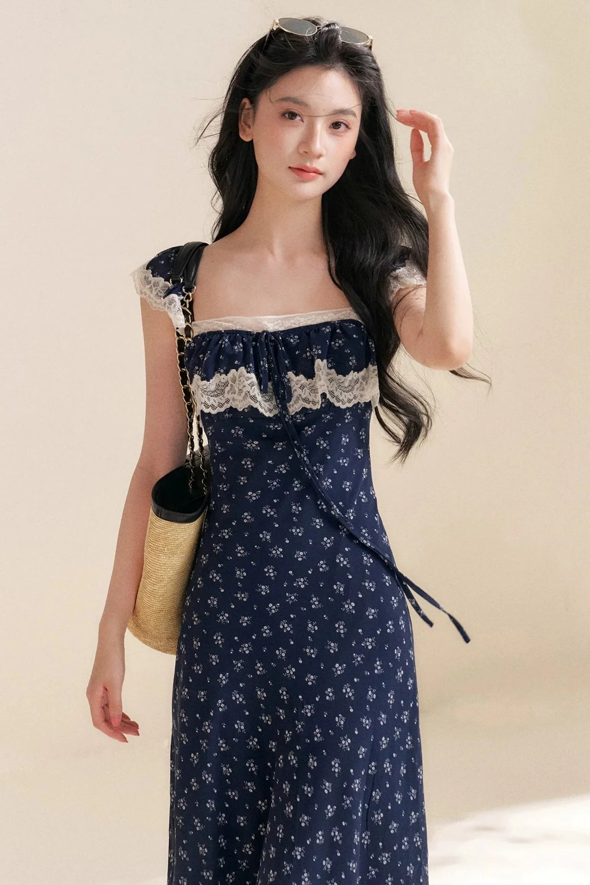 French Lace Floral Dress