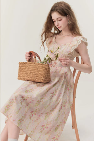 French Lace Floral Dress