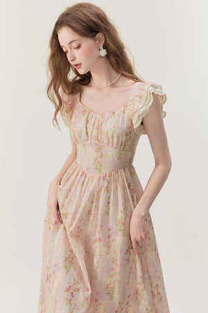 French Lace Floral Dress