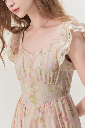 French Lace Floral Dress