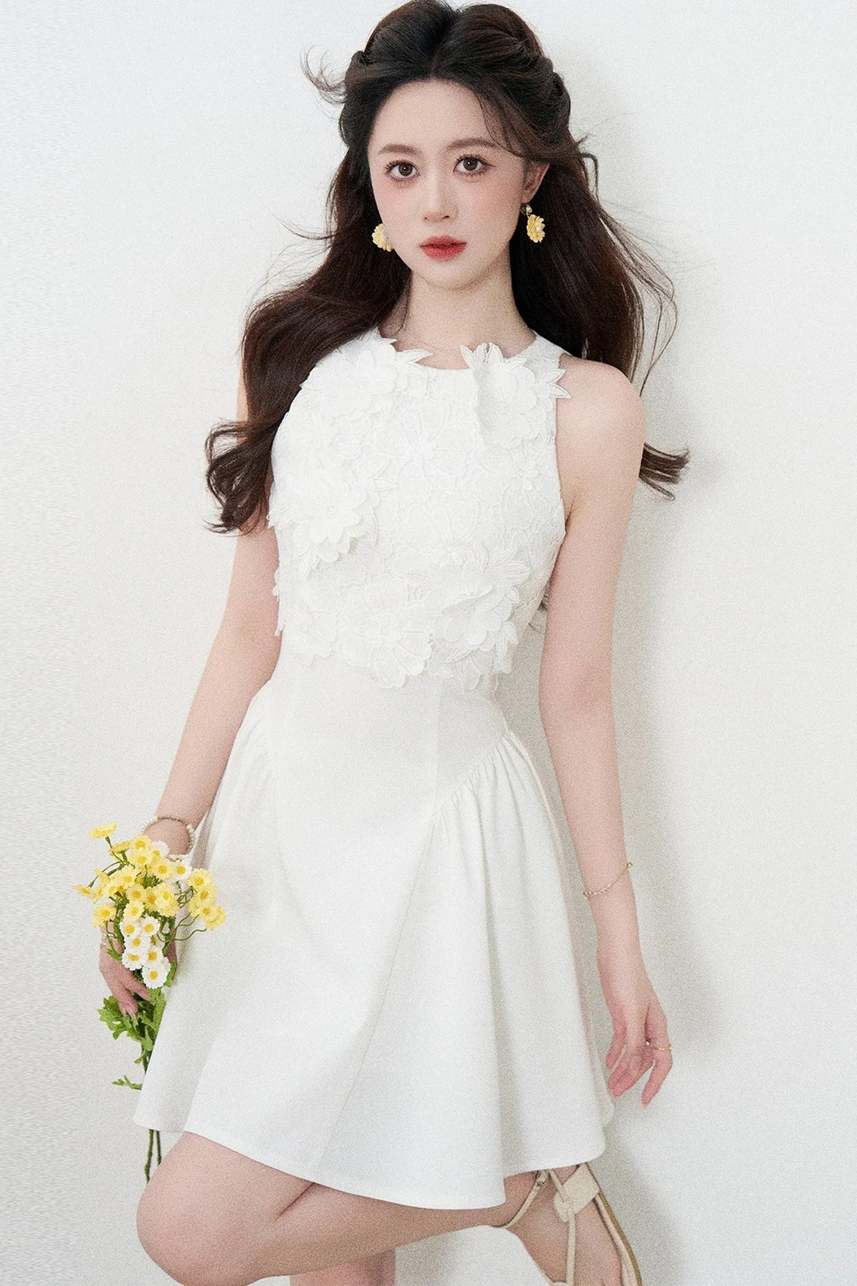 French Lace Halter Dress
