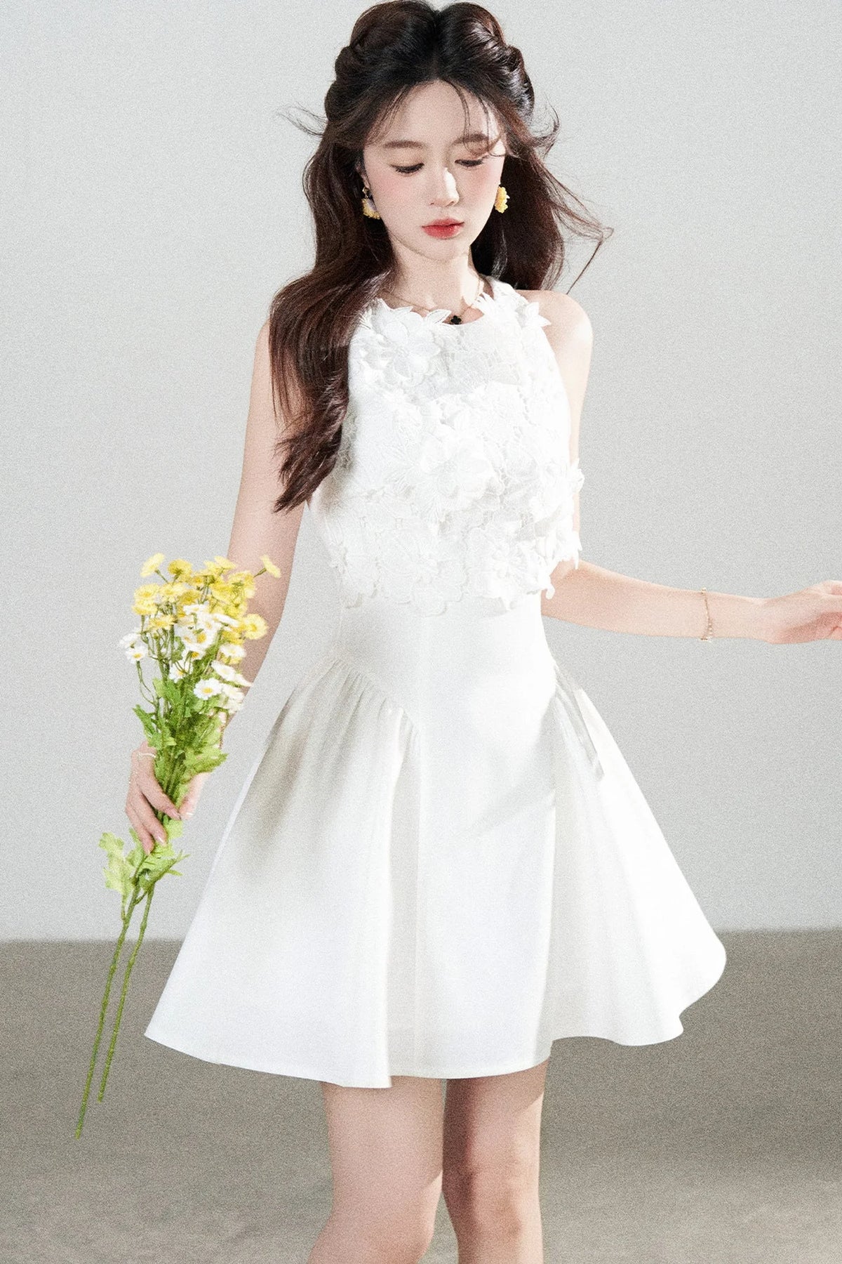 French Lace Halter Dress