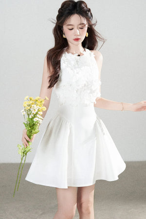 French Lace Halter Dress