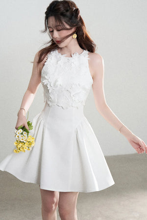 French Lace Halter Dress