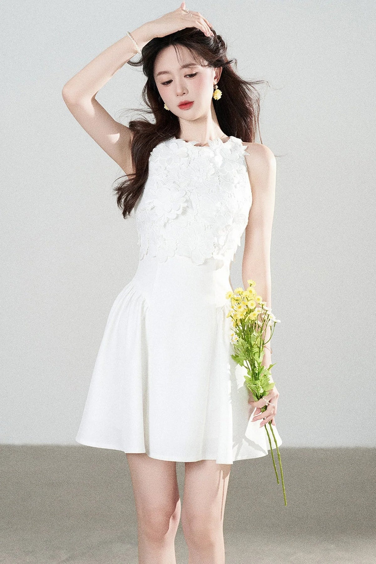 French Lace Halter Dress