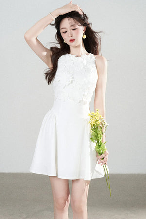French Lace Halter Dress