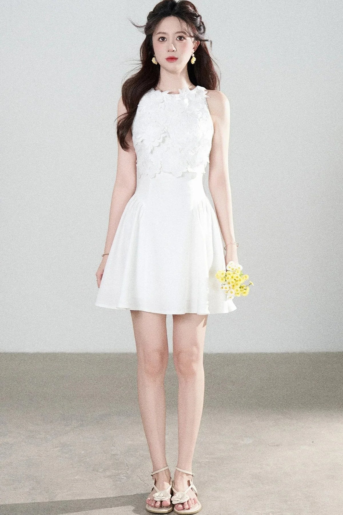 French Lace Halter Dress