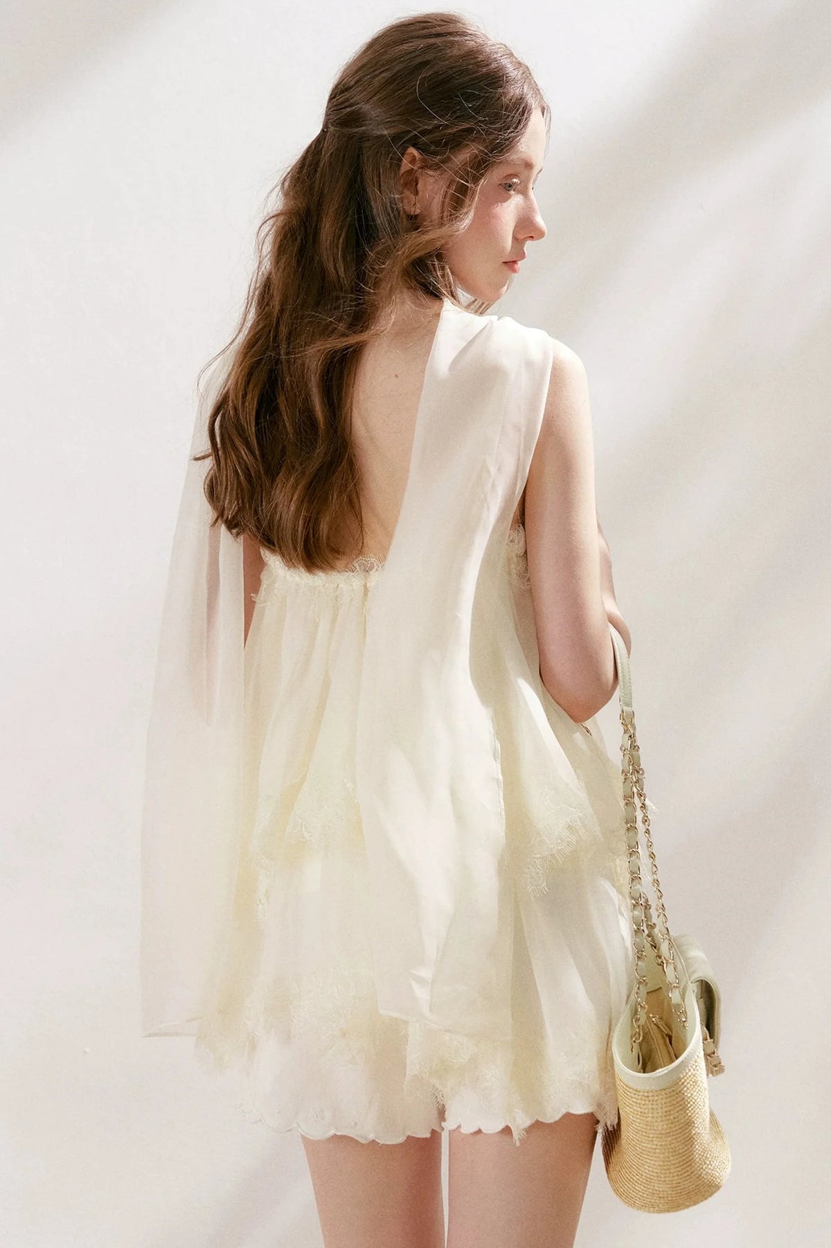 French Lace Mesh Camisole Top
