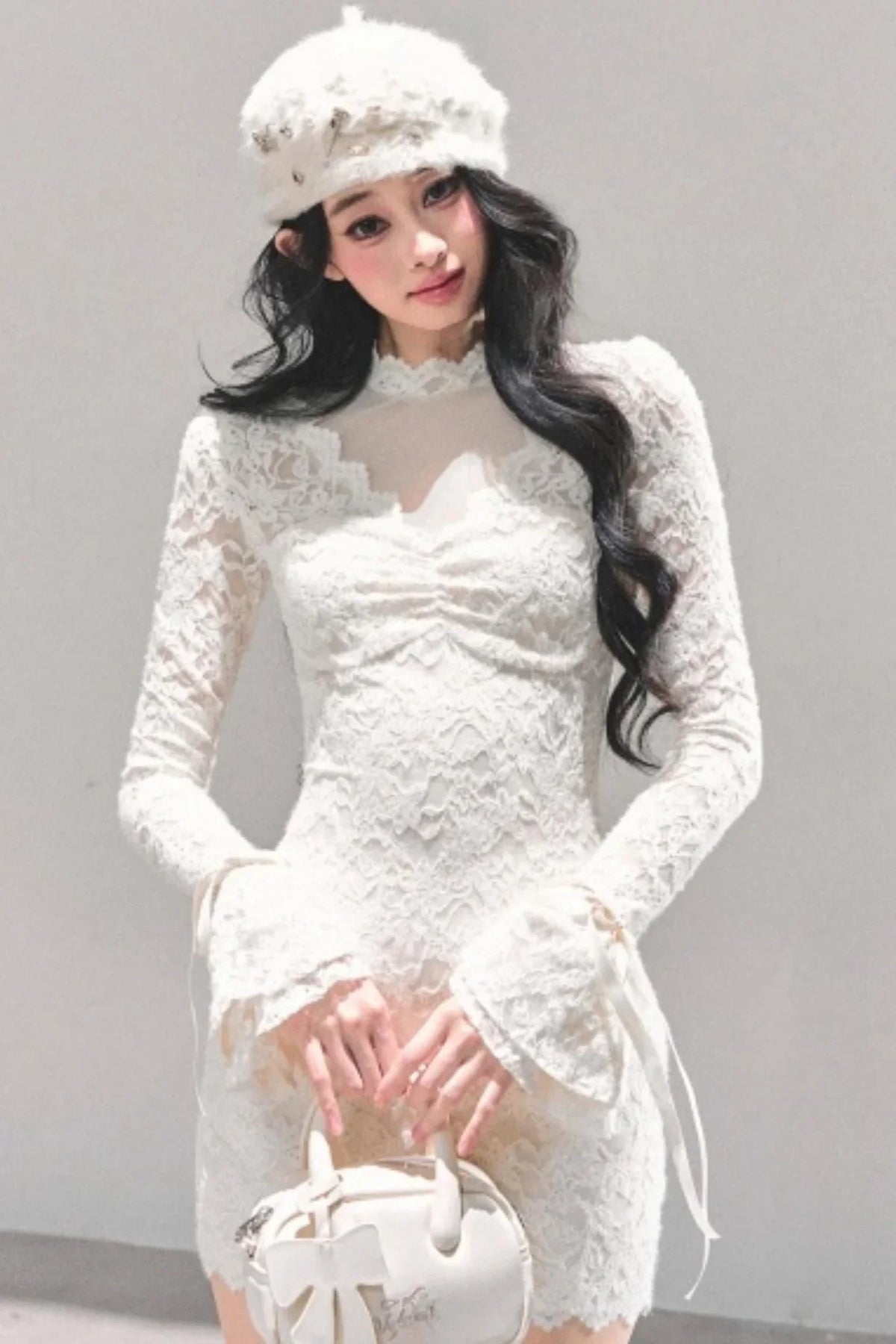 French Lace Mesh Dress