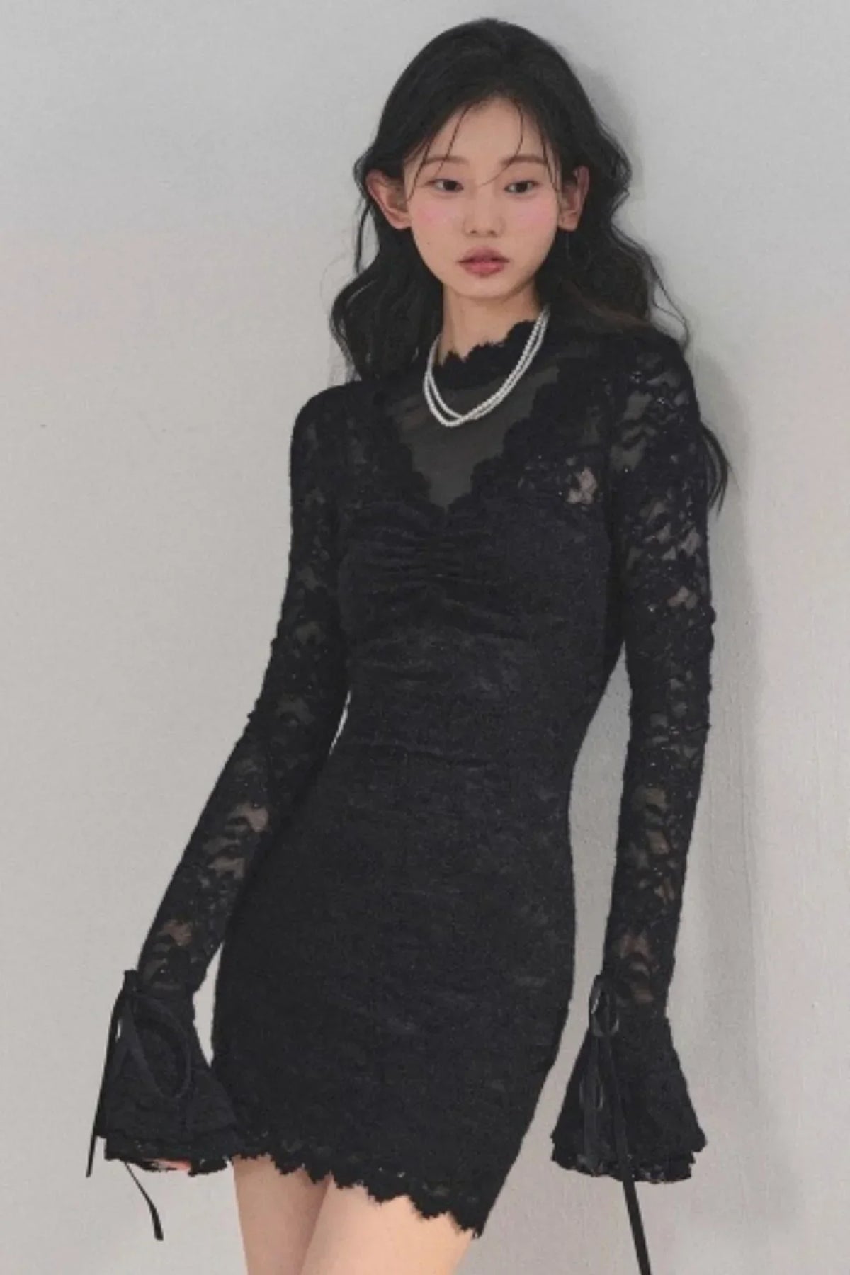 French Lace Mesh Dress