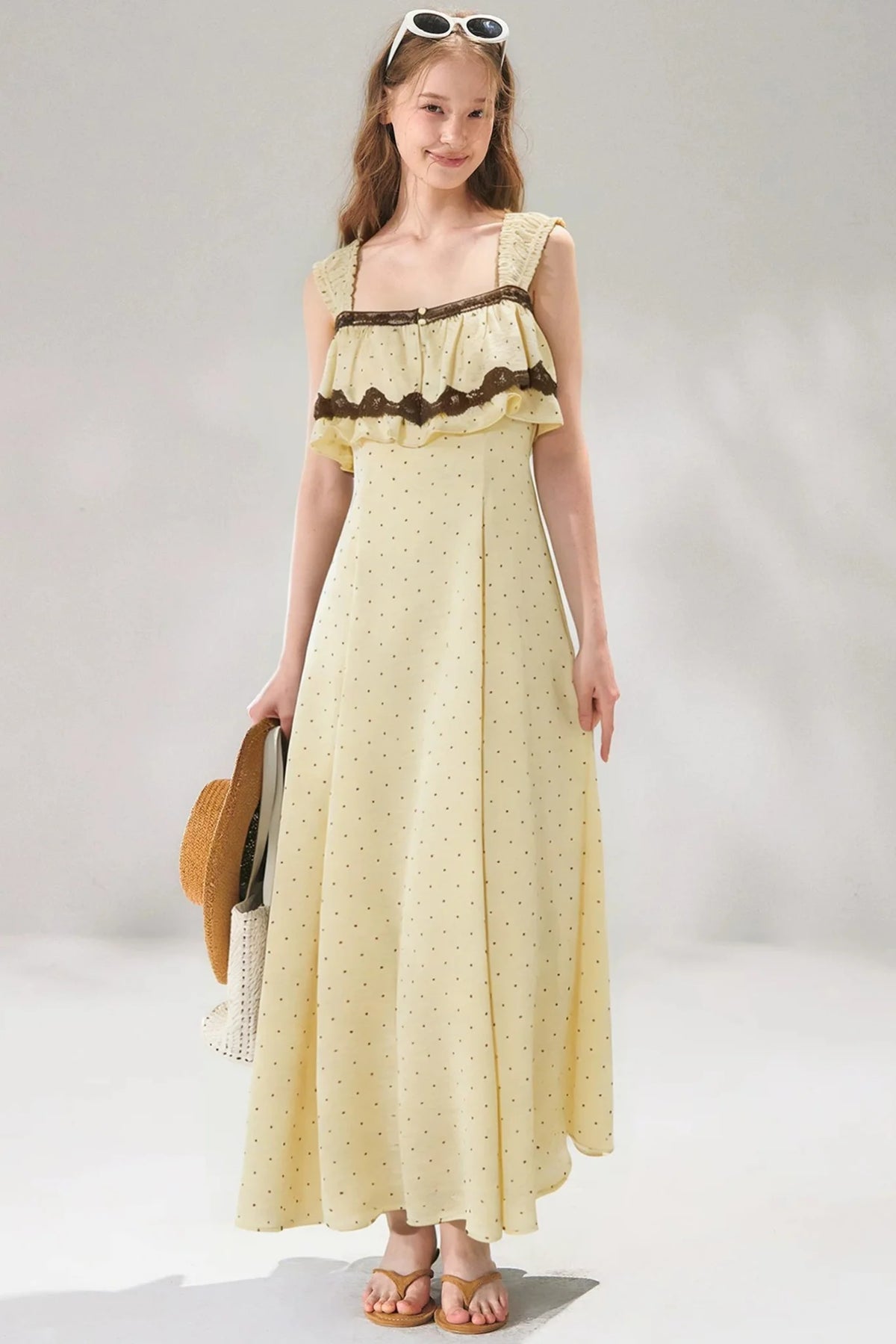 French Lace Polka Dot Dress