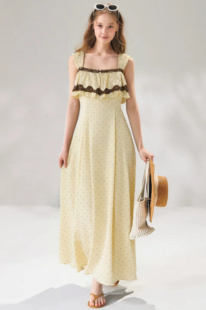 French Lace Polka Dot Dress