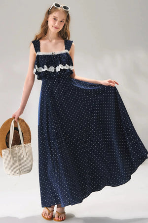 French Lace Polka Dot Dress