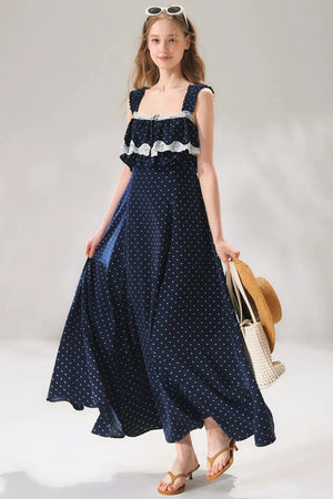 French Lace Polka Dot Dress