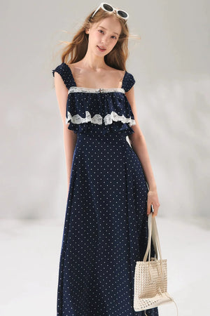 French Lace Polka Dot Dress